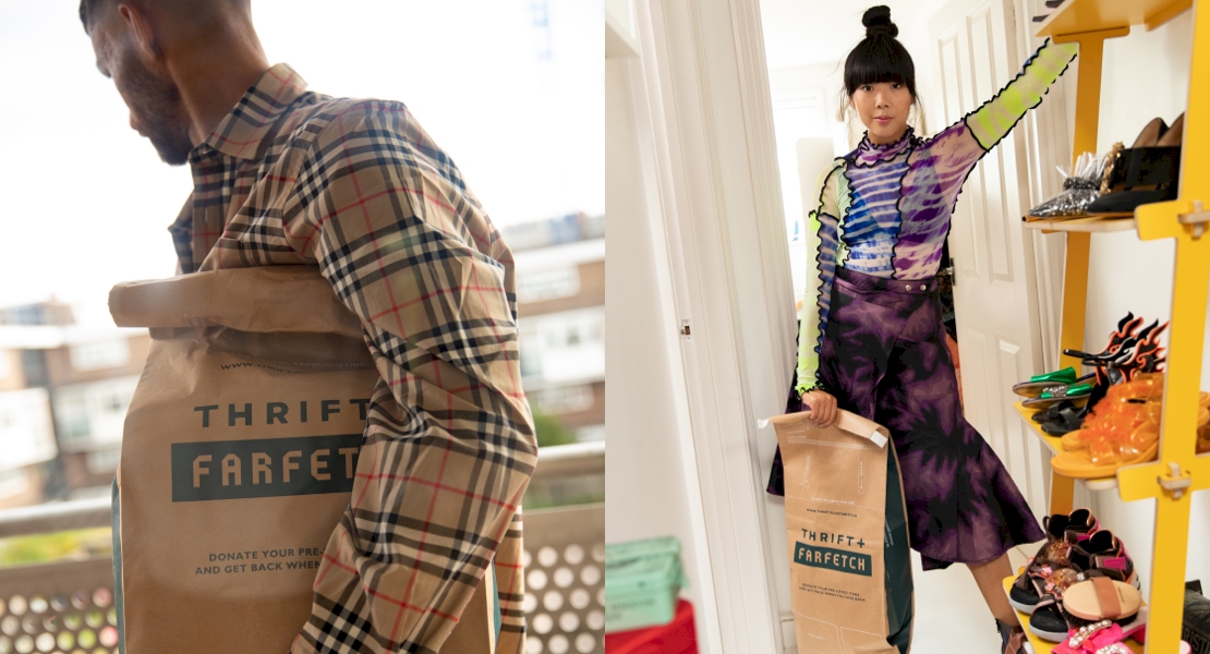  Farfetch partners with on-demand donation service, Thrift+